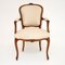 Antique French Walnut Salon Armchairs, Set of 2 4