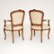 Antique French Walnut Salon Armchairs, Set of 2, Image 12