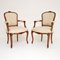 Antique French Walnut Salon Armchairs, Set of 2, Image 1