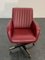 Vintage Metal Swivel Desk Armchair with Leatherette Seat 5