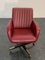 Vintage Metal Swivel Desk Armchair with Leatherette Seat, Image 5