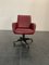 Vintage Metal Swivel Desk Armchair with Leatherette Seat, Image 1