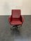 Vintage Metal Swivel Desk Armchair with Leatherette Seat 2