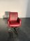 Vintage Metal Swivel Desk Armchair with Leatherette Seat, Image 4