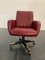 Vintage Metal Swivel Desk Armchair with Leatherette Seat 3