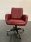 Vintage Metal Swivel Desk Armchair with Leatherette Seat, Image 3