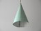 Mid-Century Mint Green Perforated Metal Pendant Lamp, Image 3