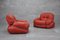 Armchairs & Poud by Adriano Piazzesi, 1970s, Set of 3, Image 3
