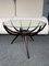 Mid-Century Italian Wood and Glass Spider Coffee Table by Carlo De Carli, 1950s 1