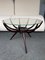 Mid-Century Italian Wood and Glass Spider Coffee Table by Carlo De Carli, 1950s, Image 1