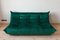 Bottle Green Velvet Togo 3-Seat Sofa by Michel Ducaroy for Ligne Roset 1