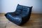 Vintage Black Pull-Up Dubai Leather Togo Lounge Chair by Michel Ducaroy for Ligne Roset 4