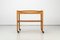 Danish Oak Trolley Bar Cart Serving Trolley by Poul Hundevad, 1960s 3