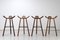 Brutalist Marbella Barstool by Sergio Rodrigues for Conoform, 1970s, Set of 4 1