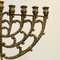Großer Israelischer Menorah Hanukkah Kronleuchter aus Messing von Tamar 11