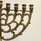 Large Israeli Brass Menorah Hanukkah Chandelier by Tamar 11