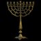 Großer Israelischer Menorah Hanukkah Kronleuchter aus Messing von Tamar 18