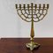 Grand Lustre Menorah Hanukkah en Laiton par Tamar, Israël 1
