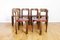 Sedie da pranzo vintage con sedute in similpelle color terracotta di Bruno Rey per Dietiker, set di 6, Immagine 2
