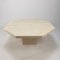 Table Basse Octogone en Travertin, Italie, 1980s 9