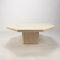 Table Basse Octogone en Travertin, Italie, 1980s 4