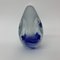Pisapapeles en forma de huevo de cristal de Murano azul, años 70, Imagen 4