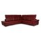 Red Leather Corner Sofa Couch from Ewald Schillig 3