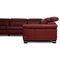 Red Leather Corner Sofa Couch from Ewald Schillig 10