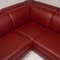 Red Leather Corner Sofa Couch from Ewald Schillig 5