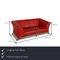 Red Leather 322 Two-Seater Couch by Rolf Benz 2