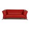 Sofá de dos plazas 322 de cuero rojo de Rolf Benz, Imagen 1