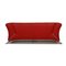 Red Leather 322 Two-Seater Couch by Rolf Benz 8