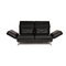 Black Leather Two-Seater Moule Couch by Brühl & Sippold 4