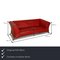 Red Leather 322 Sofa Set by Rolf Benz, Set of 4 3