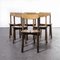 French Oak 66 Dining Chairs by Pierre Gautier-Delaye, 1950s, Set of 6 3