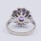 Vintage 14 Karat White Gold Ring with Central 3 CT Amethyst and Diamonds, 1970s 4