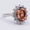 Bague Vintage en Or 8 Carat avec Grenat Orange 6.60 CT et Diamants 0.70 CTW, 1960s 2