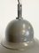 Industrial Grey Pendant Lamp with Clear Glass Cover, 1970s 8