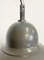 Industrial Grey Pendant Lamp with Clear Glass Cover, 1970s, Image 8