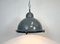 Industrial Grey Pendant Lamp with Clear Glass Cover, 1970s 13