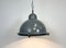 Industrial Grey Pendant Lamp with Clear Glass Cover, 1970s, Image 13
