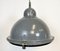 Industrial Grey Pendant Lamp with Clear Glass Cover, 1970s 2