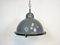 Industrial Grey Pendant Lamp with Clear Glass Cover, 1970s 1