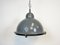 Industrial Grey Pendant Lamp with Clear Glass Cover, 1970s, Image 1