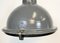 Industrial Grey Pendant Lamp with Clear Glass Cover, 1970s 4