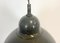Industrial Grey Pendant Lamp with Clear Glass Cover, 1970s 3