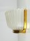 Mid-Century Italian Metal Brass and Molded Glass Sconce 4