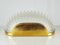 Mid-Century Italian Metal Brass and Molded Glass Sconce, Image 3