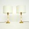 Brass & Tole Table Lamps, 1970s, Set of 2 1