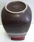 Vintage Square-Shaped Ceramic Vase in Red-Brown Lava from Jasba, 1970s 3
